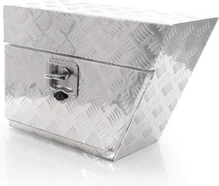 XPOtool Aluminium Unterflurbox Rechts 60x25x40cm Deichselbox bis 50 Liter Staubox mit 2 Schlüsseln