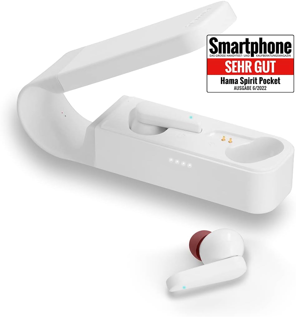 Hama Bluetooth Kopfhörer "Spirit Pocket" (In Ear Kopfhörer mit Mikrofon, True Wireless Earbuds mit L
