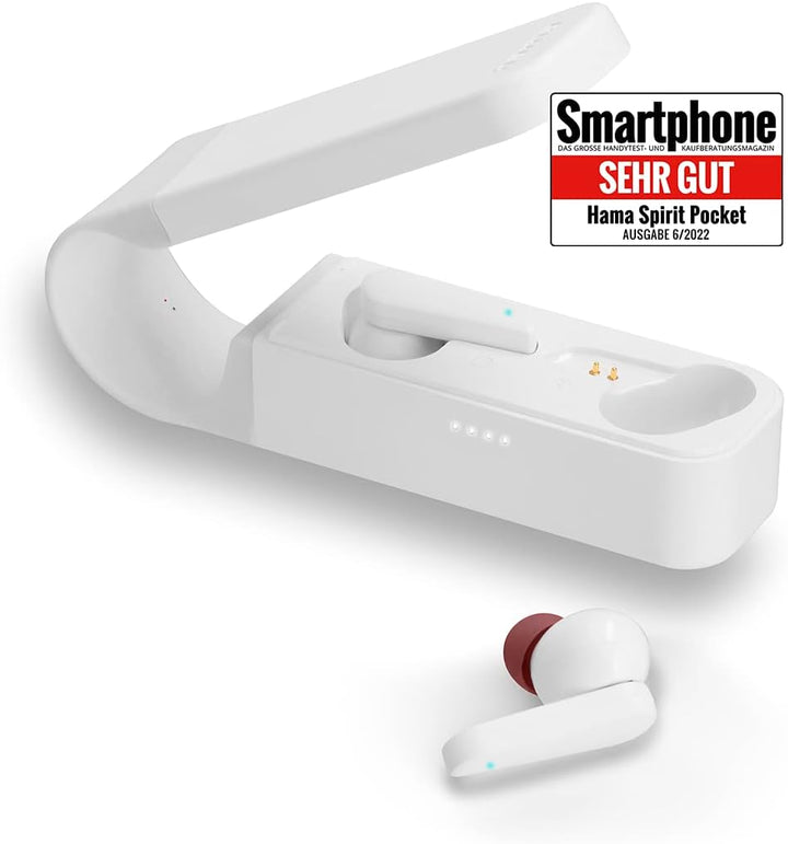 Hama Bluetooth Kopfhörer "Spirit Pocket" (In Ear Kopfhörer mit Mikrofon, True Wireless Earbuds mit L
