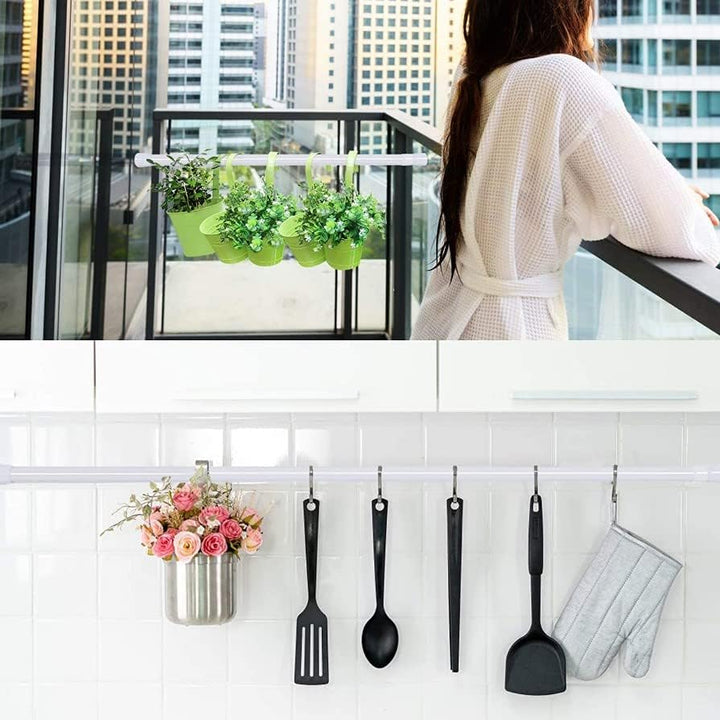 Duschvorhangstange Teleskopstange 105 cm-200 cm Ausziehbare Gardinenstange zum Klemmen ohne Bohren K