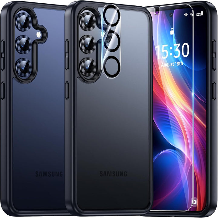 UniqueMe für Samsung Galaxy S25 Hülle - Handyhülle für Samsung Galaxy S25 Case, 5 in 1 Set Rundumsch