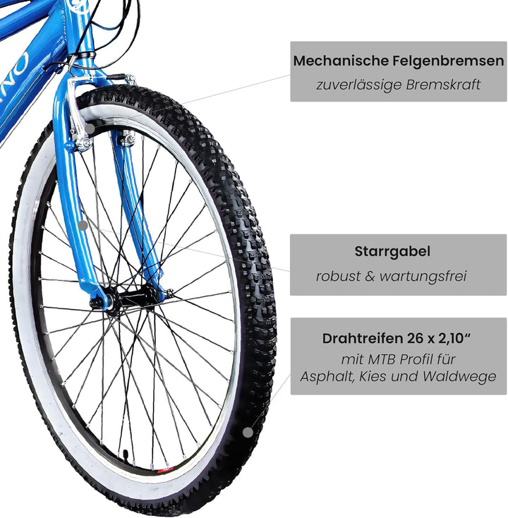 Galano Tandem Fahrrad 2 Personen Mountainbike 21 Gang Schaltung ab 145 cm Hardtail MTB Damen und Her