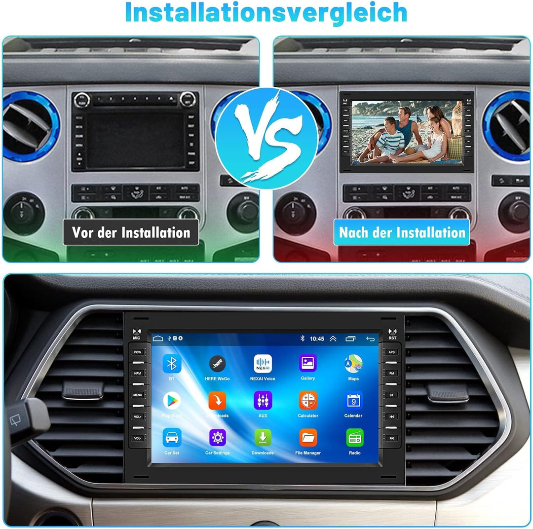 Hikity Android 13 Autoradio Doppel Din 7 Zoll Auto Stereo Radio mit Navi Bluetooth Freisprecheinrich