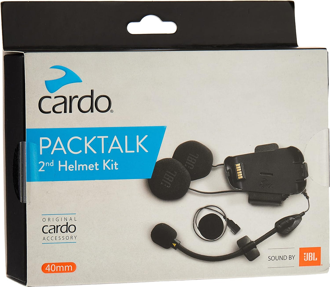 Cardo Unisex – Erwachsene PACKTALK 2ND Helmet JBL KIT Sporthelm, schwarz, One Size