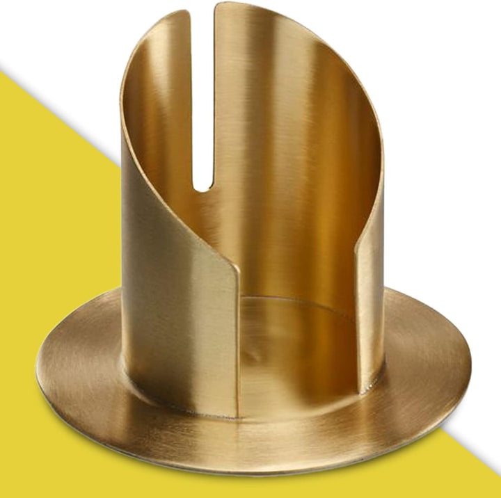 WikaKerzen Kerzenleuchter für Kerzen - Kerzenständer in Silber & Gold gebürstetem Messing Metall - K