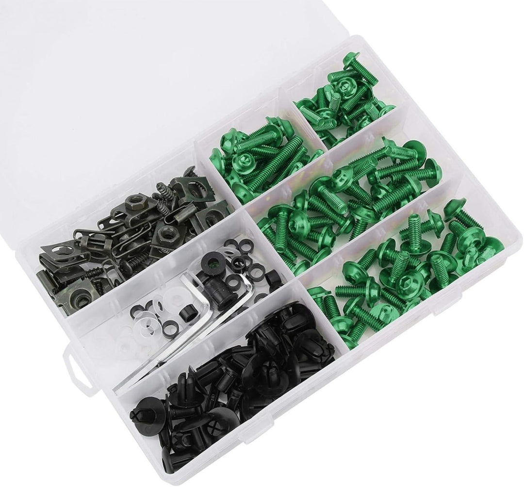 Verkleidungsschraubensatz, 198 Stück/Set Verkleidungsschrauben der Windschutzscheibe M5 M6 Schrauben