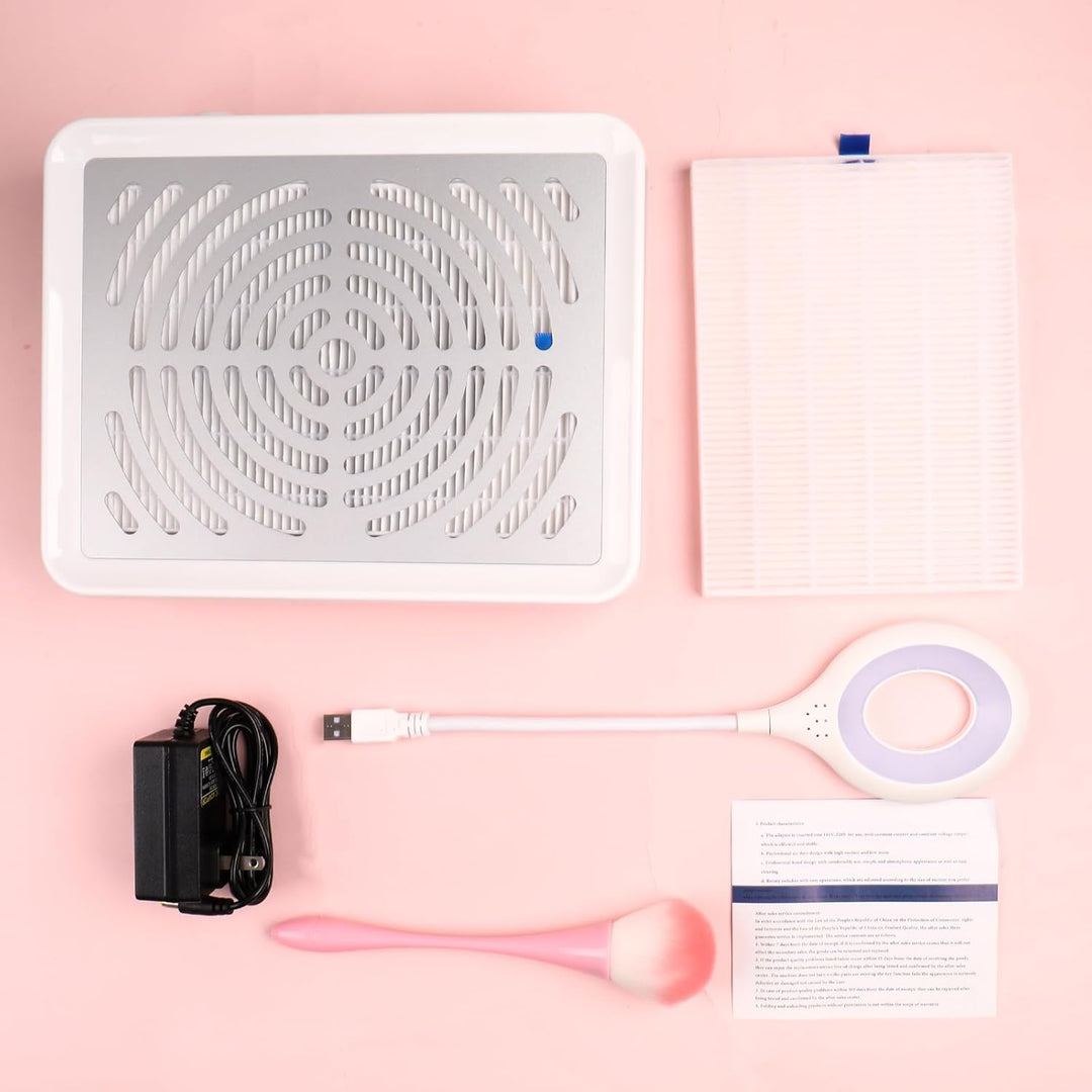 Staubabsaugung für Nägel mit Filter & Lampe,Professionelle nagelstaubsauger Nagel Staubabsaugung Sta