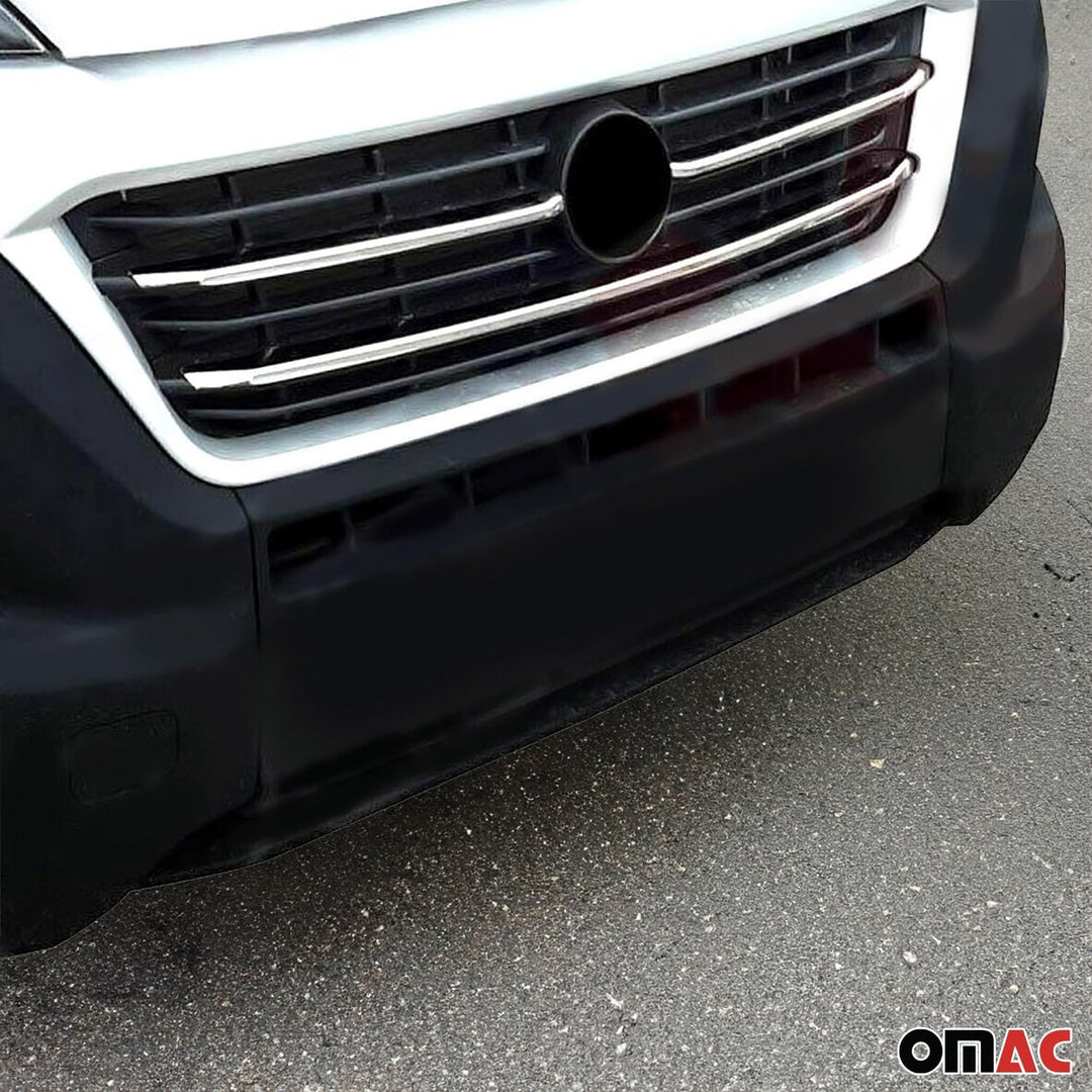 Kühlergrill Grilleisten Frontgril kompatibel mit FIAT Ducato 2014-2023 Chrom Edelstahl 3tlg