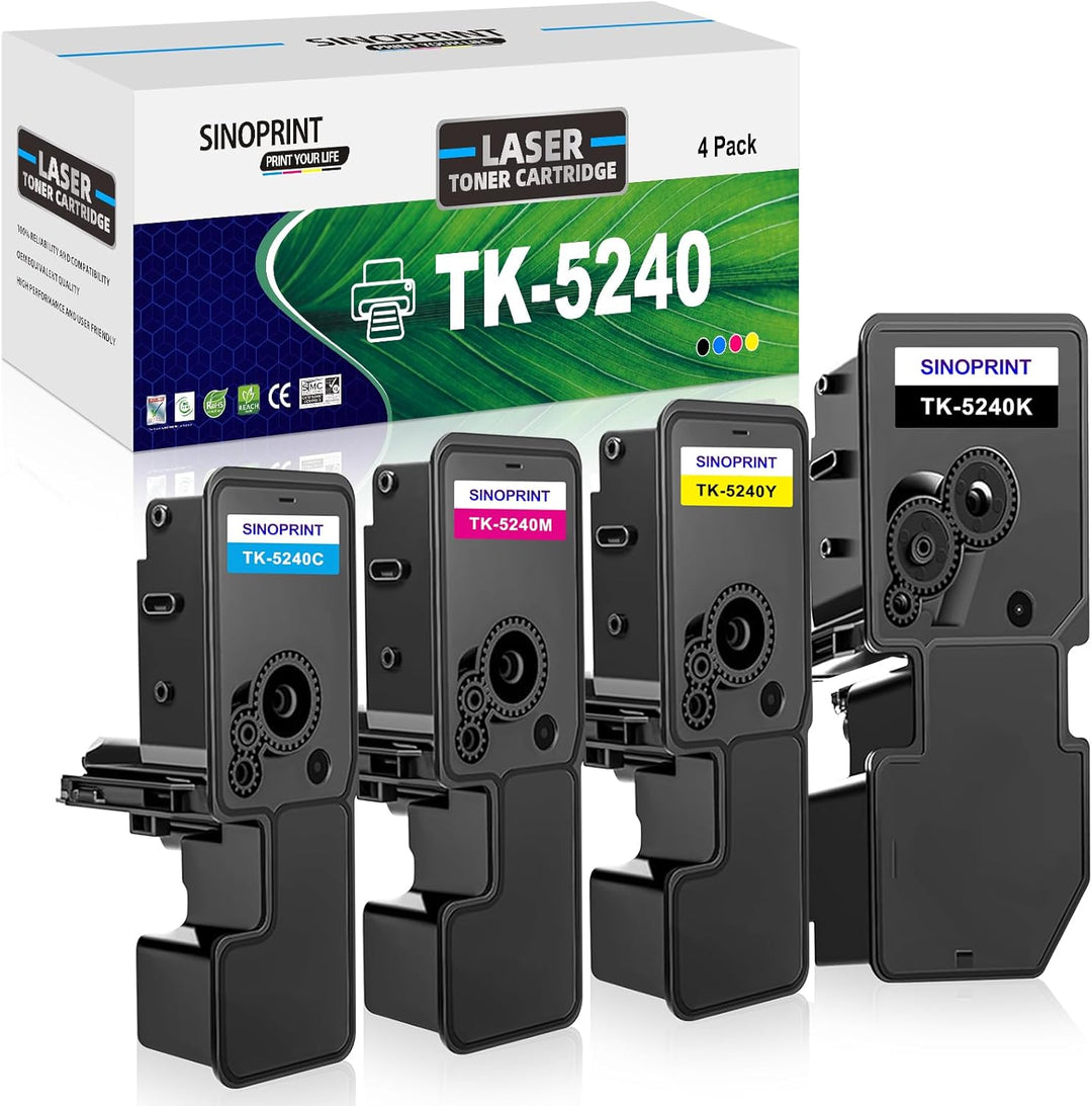SINOPRINT Kompatibel mit Kyocera TK5240 TK-5240 Tonerkartusche TK-5240K TK-5240C TK-5240M TK-5240Y 1