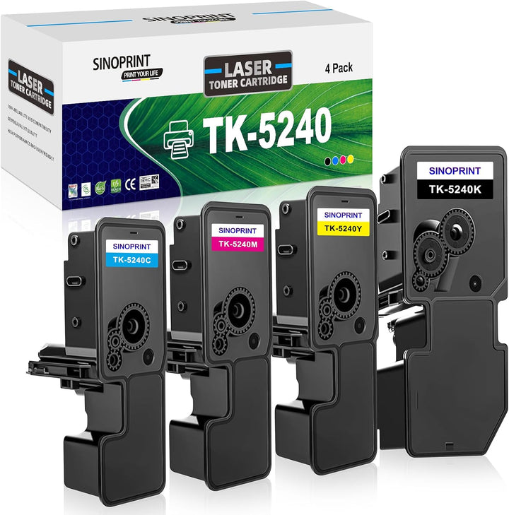 SINOPRINT Kompatibel mit Kyocera TK5240 TK-5240 Tonerkartusche TK-5240K TK-5240C TK-5240M TK-5240Y 1