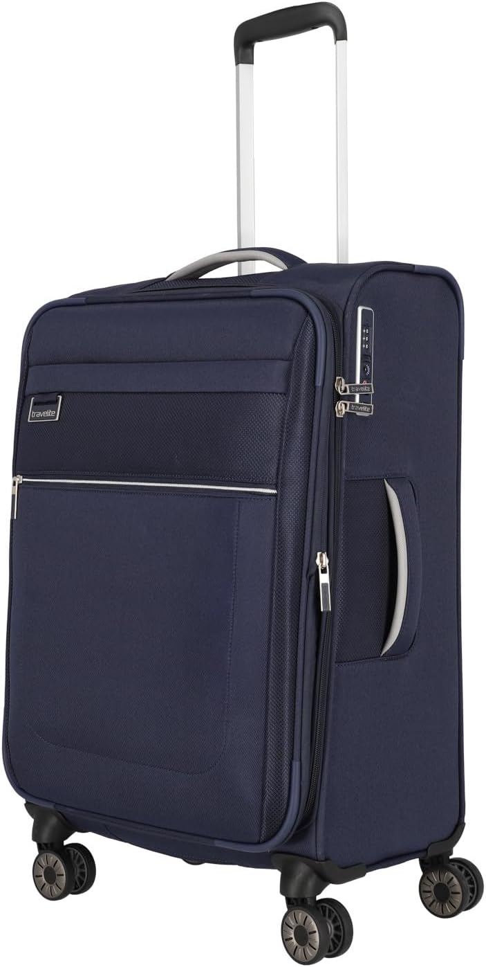 travelite MIIGO 4W Trolley M, exp., Navy/Outerspace, Marineblau/Aussenraum, Talla única, Koffer