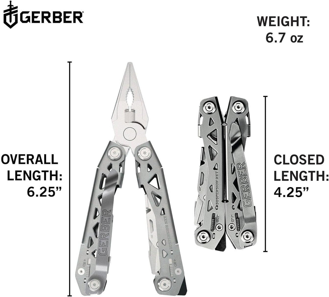 Gerber Multi-werkzeug 31-003345, grau, M, 1027512 15 Tools, Taschenclip (US blister)-