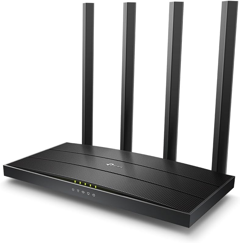 TP-Link Archer C6 Dualband Gigabit WLAN-Router (867Mbit/s 5GHz + 300Mbit/s 2,4GHz, 4 Gigabit LAN-Por