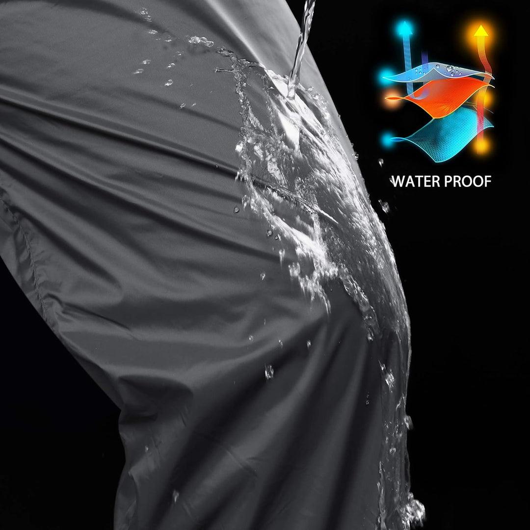 33,000ft wasserdichte Regenhose für Herren Leichte Regenhose Winddichte Outdoorhose zum Wandern Camp