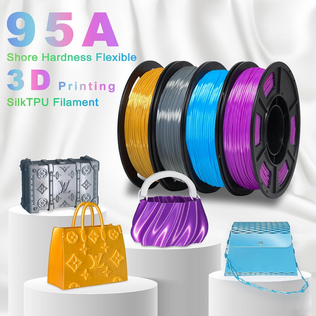YOUSU Silk tpu filament 1,75 mm, tpu 95a, 3d drucker filament, Flexibles Filament, hohe Härte, Elast