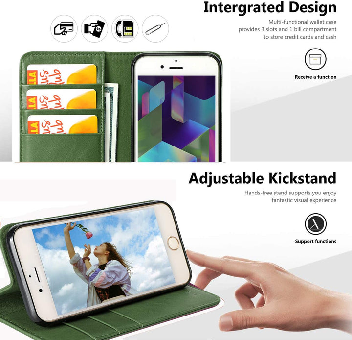 VISOUL iPhone SE 2022/2020 Hülle, iPhone 8/7 Handyhülle,Stossfeste Schutzhülle [Erstklassiges Rindsl