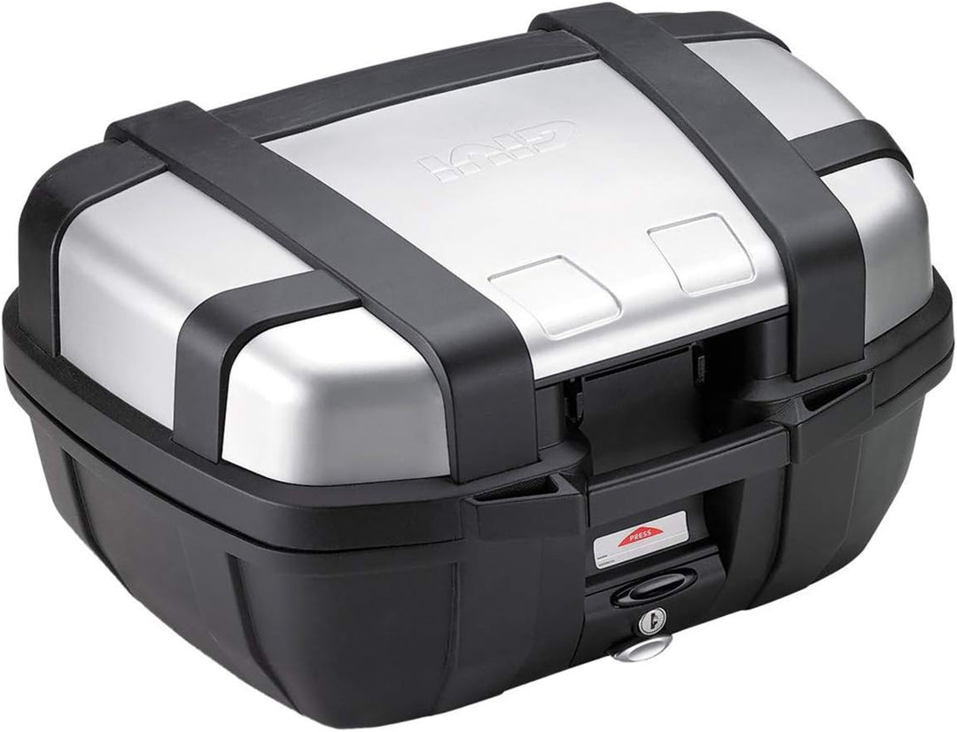 Givi TRK52N Trekker 52-Monokey Top-Case with Aluminium Cover Silber, Silber