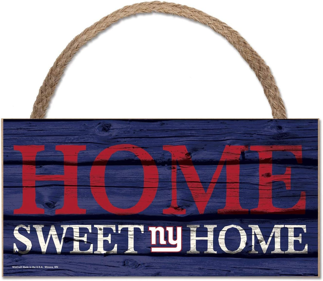 Wincraft NFL Schild aus Holz New York Giants Holzschild Wood Home Sweet Home