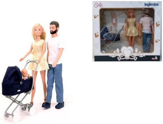Simba - Steffi Love Inglesina Familie mit Kinderwagen, 105733283, ab 3 Jahren, mit Steffi, Kevin und