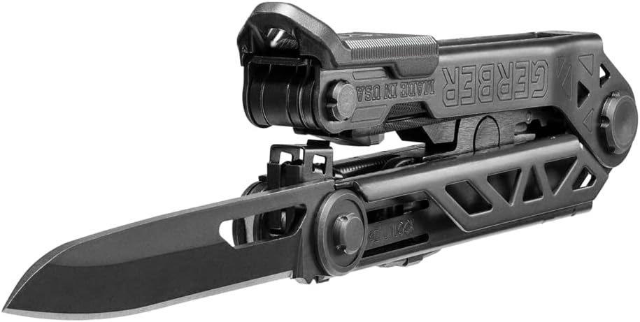 Gerber Multi-Tool mit Gürtel-Clip, Center-Drive, Einhandöffnung, 14 Funktionen und Nylon-Scheide (Mo