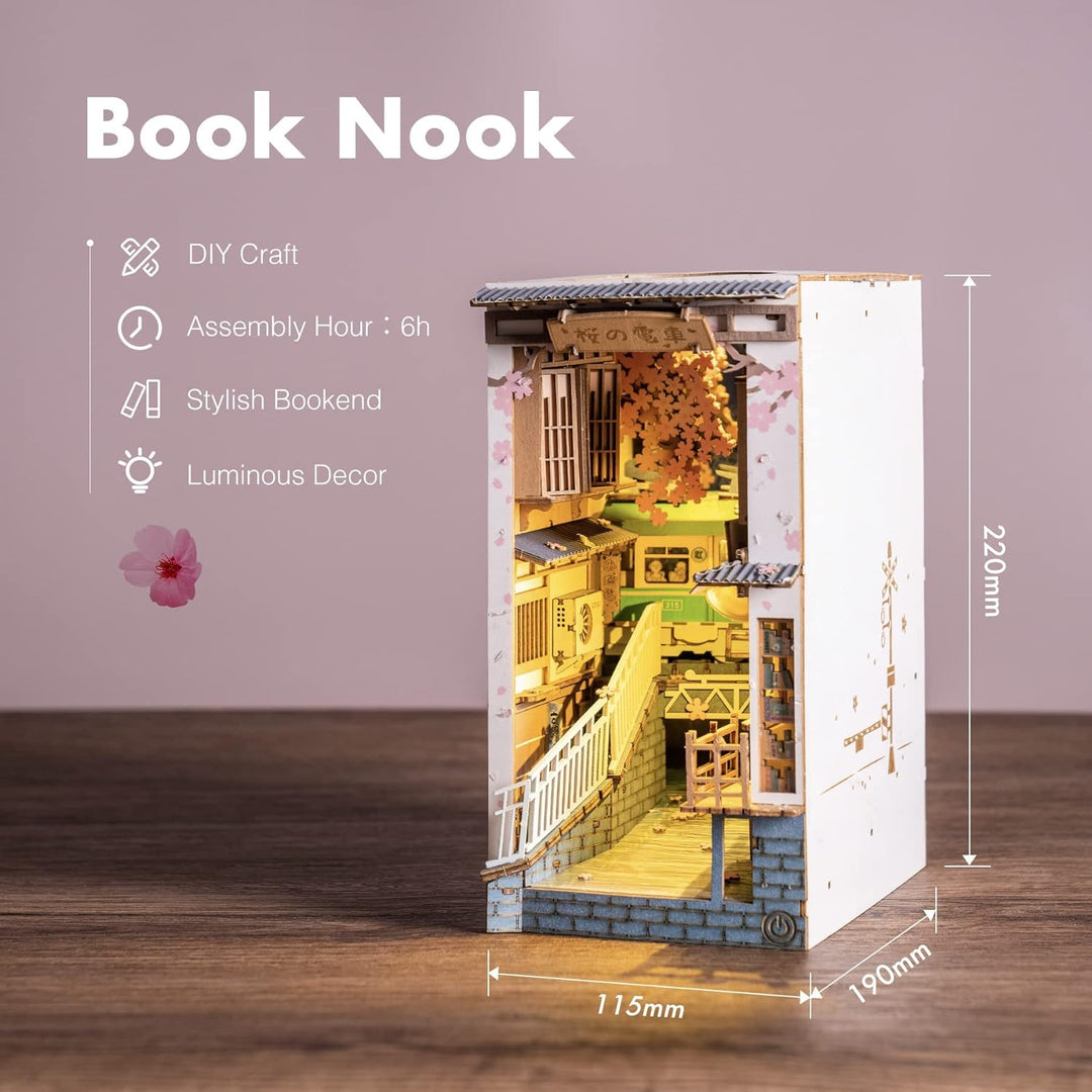 Rolife Book Nook Kits 3D Puzzles Holz Holzpuzzle Erwachsene DIY Bücherecke Holzmodelle Bausätze für