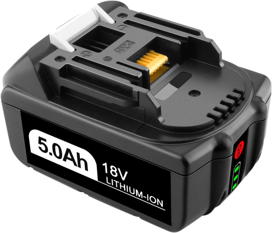 GOOALITY 5,0 Ah 18 V Li-Ion Ersatz für Makita 18V Akku BL1850B BL1850 BL1840B BL1840 BL1830B BL1830