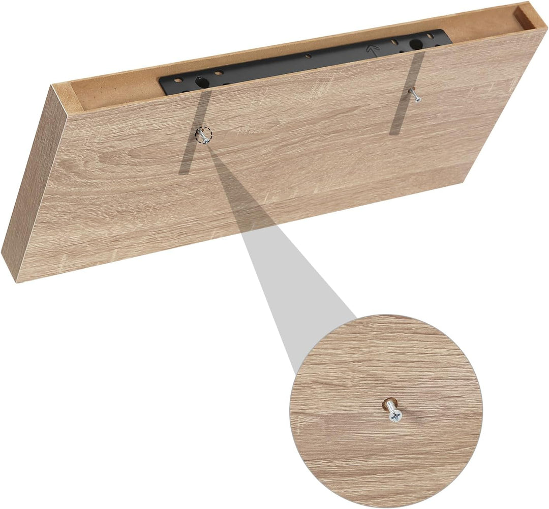 EUGAD Wandregal Wandboard 2er Set Hängeregal Holz Board Modern Eiche Gelb 40x22,9x3,8cm 0114QJ-2 Eic