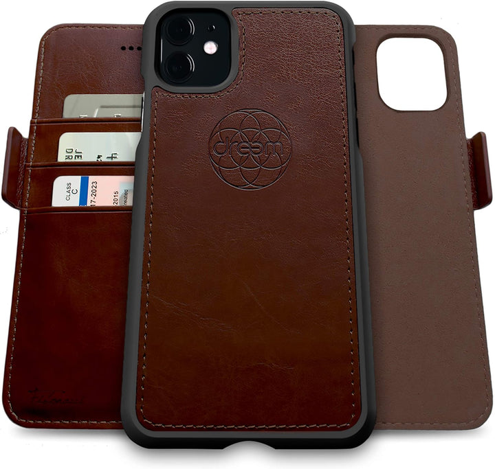 Dreem Fibonacci 2in1 Handyhülle Flipcase für iPhone 11 | Magnetisches iPhone Case | TPU Etui Lederhü