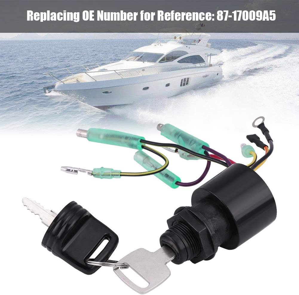 Boot Zündschlüsselschalter, Zündschalter mit 2 Schlüsseln für Mercury Outboard Remote Control Box 87