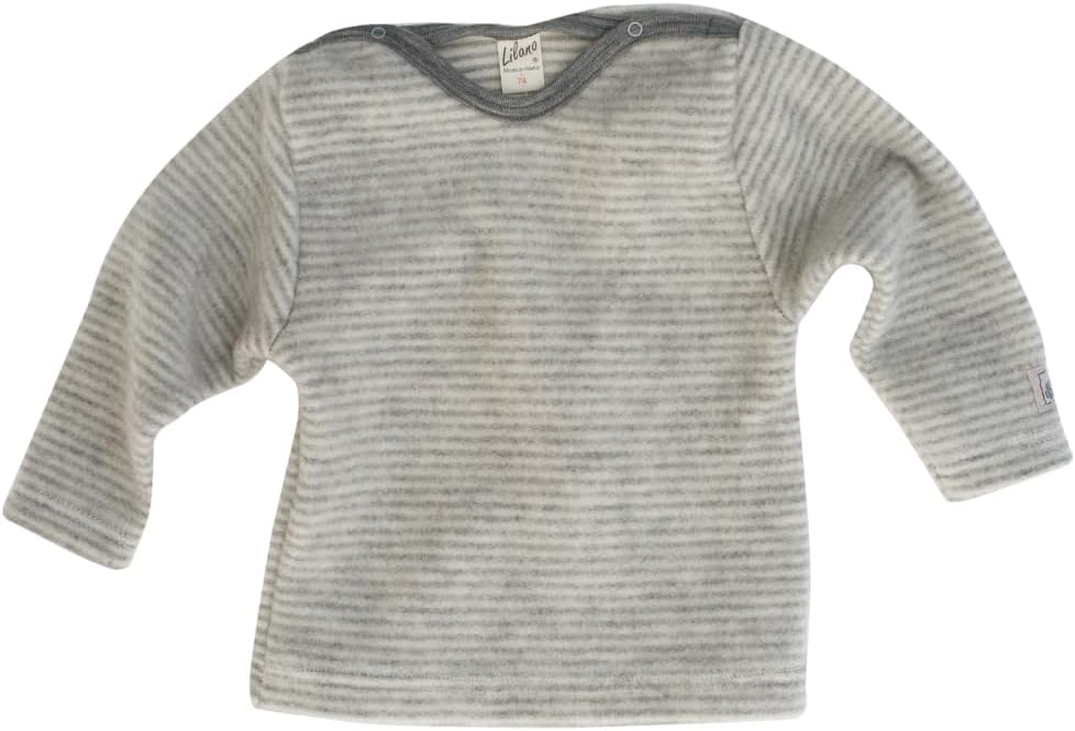 Lilano, Merino Baby Pullover Flausch, 100% Wolle (kbT) 56 Grau / Natur, 56 Grau / Natur