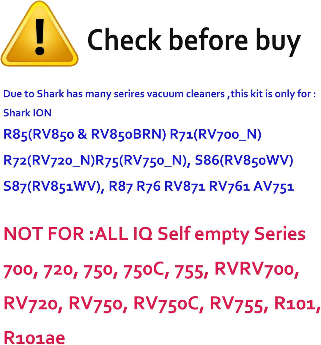 Ersatzteile kompatibel für Shark ION Robot R85 RV850 RV761 S86 S87 S88 R71(RV700_N) R72(RV720_N) R75