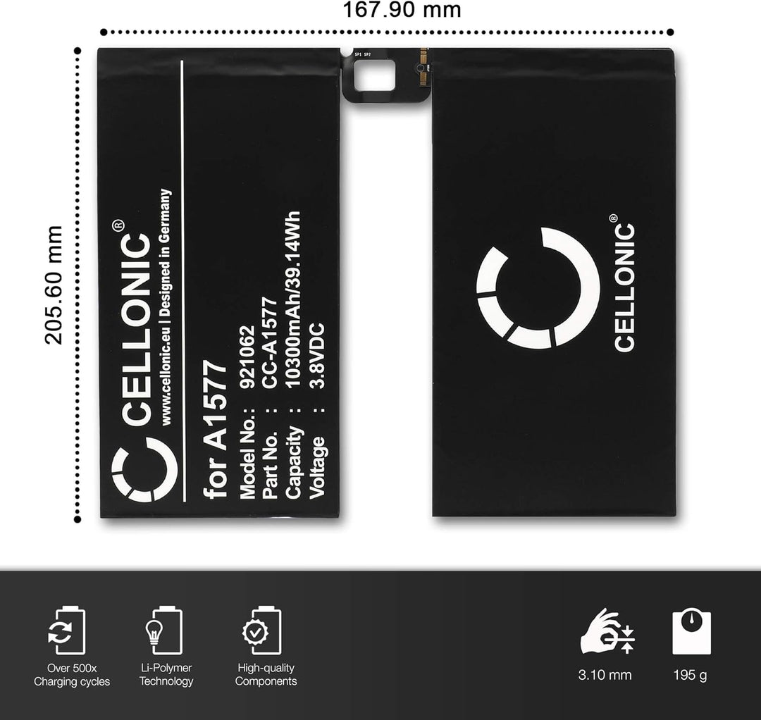 CELLONIC® Ersatz Akku A1577 für Apple iPad Pro 12,9" (A1584 / A1652) 10030mAh + Werkzeug-Set Ersatza