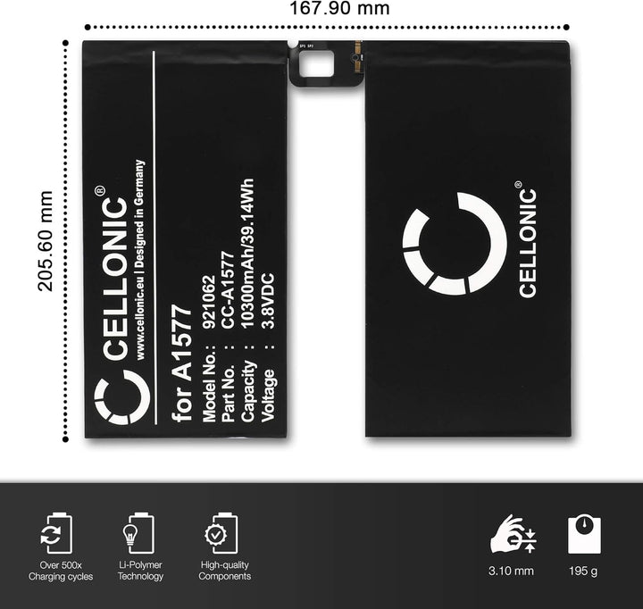 CELLONIC® Ersatz Akku A1577 für Apple iPad Pro 12,9" (A1584 / A1652) 10030mAh + Werkzeug-Set Ersatza