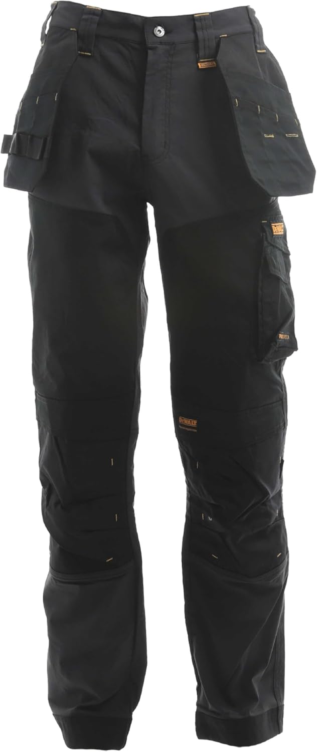 DeWalt Herren Dewmem3829-tb Memphis Holsterhose, Taille 96,5 cm, Beinlänge 73,7 cm, schwarz/grau, 38
