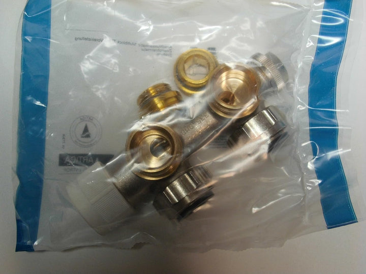 Oventrop Multiblock T Anschlussarmatur Eckform mit Voreinstellung DN 15 (1/2") 50 mm