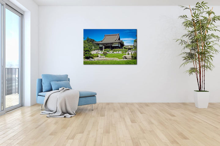 deyoli traditionell japanische Architektur Format: 80x60 als Leinwandbild, Motiv fertig gerahmt auf