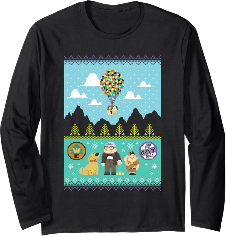 Disney Pixar Up Carl Russel and Dug Holiday Langarmshirt