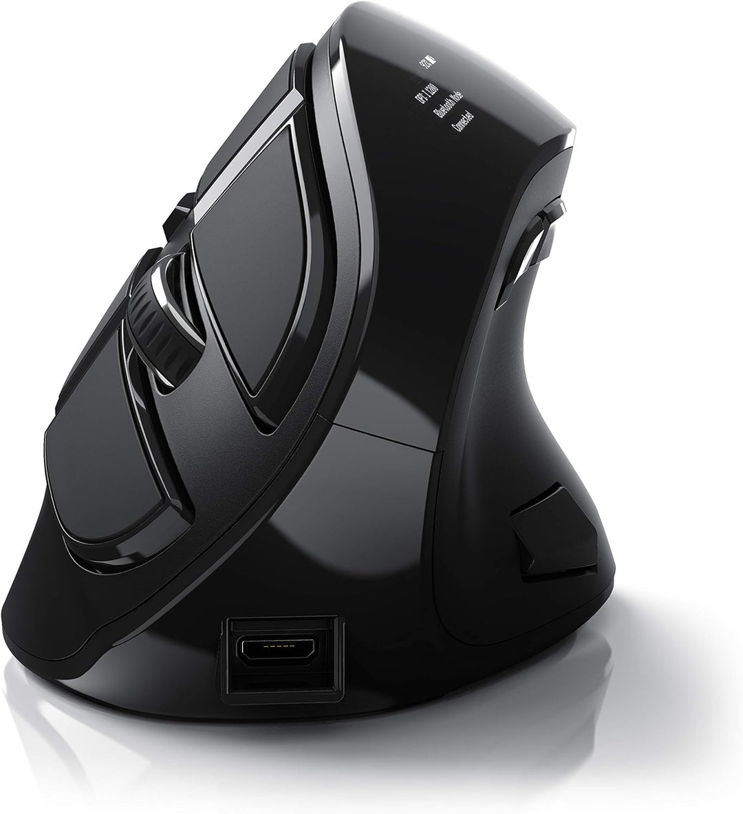 CSL - optische vertikale Maus kabellos - Wireless Mouse – Funkmaus mit OLED Display - 2,4 Ghz - gege