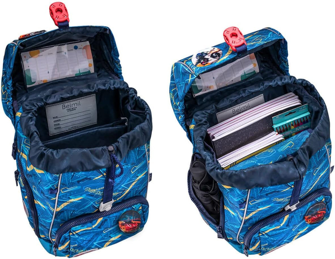 Belmil Premium Comfy Plus Schulranzen Set 5-teilig Für kleine Kinder, Erstklässler mit Patch Set 6 S