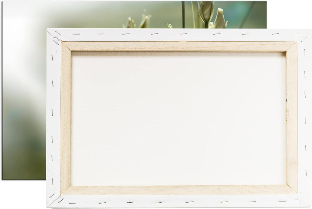 deyoli weisser Blumenstrauss Format: 80x60 als Leinwandbild, Motiv fertig gerahmt auf Echtholzrahmen