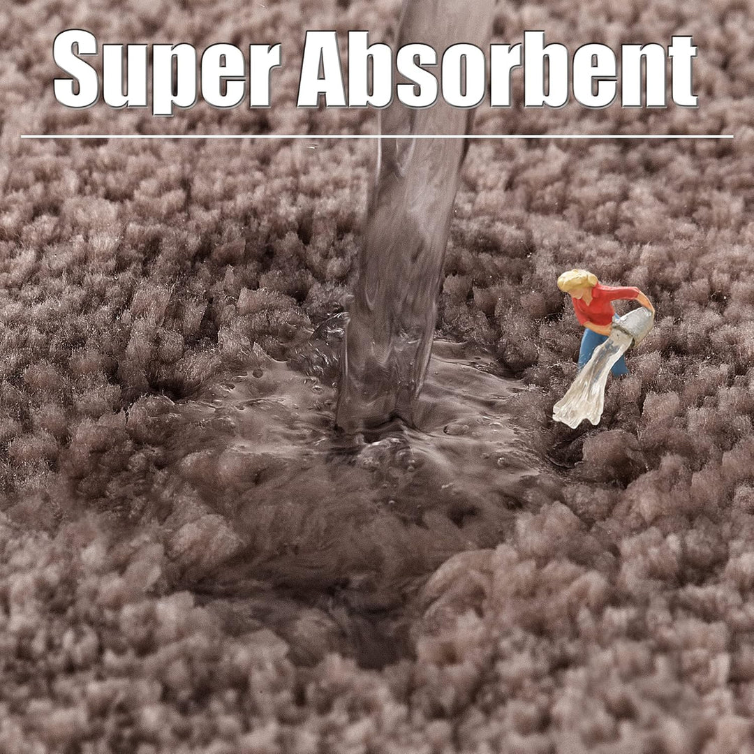 ROLIZOE WC Vorleger mit Ausschnitt Extrem Dicker WC Teppich rutschfest Klovorleger Hochsaugfähige St