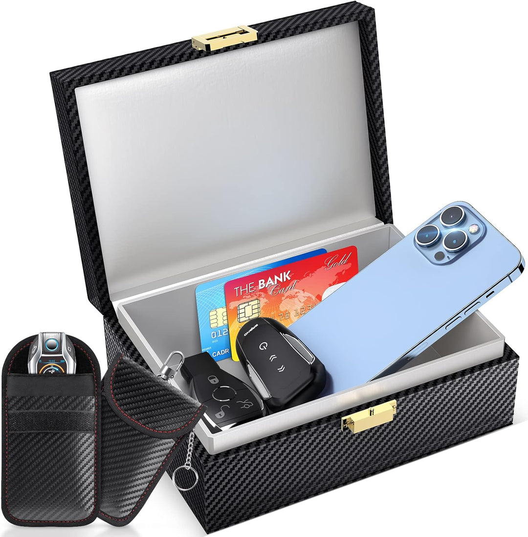 Lanpard Keyless Go Schutz Autoschlüssel Box, Faraday Box & Faradayschutzhülle (2 STK) für Sicheren S