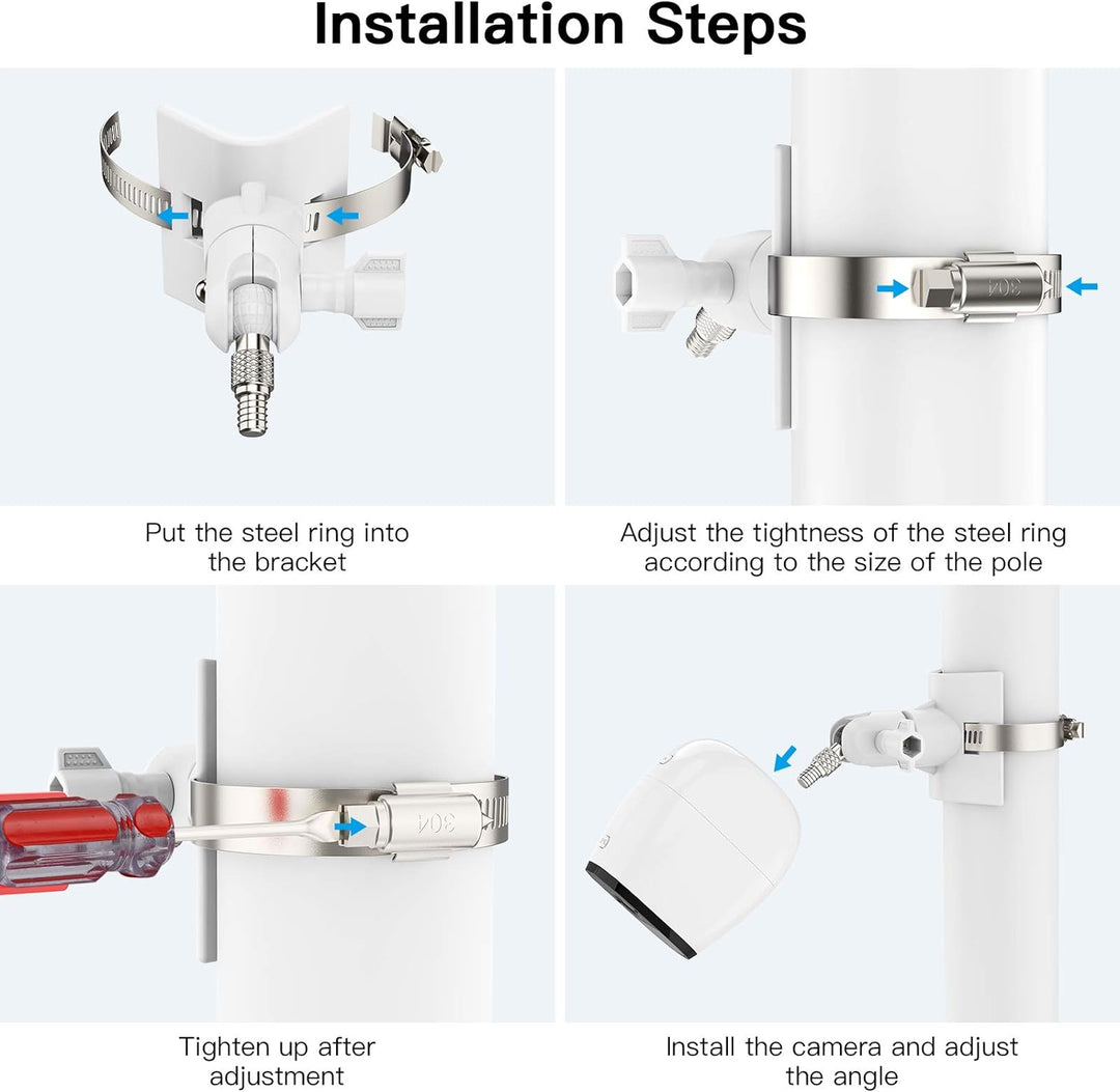 Universelle Masthalterung für Arlo Pro 4 Arlo Pro 3 Arlo Pro 2 eufyCam 2C/2C Pro/3/3C eufyCam 1 und