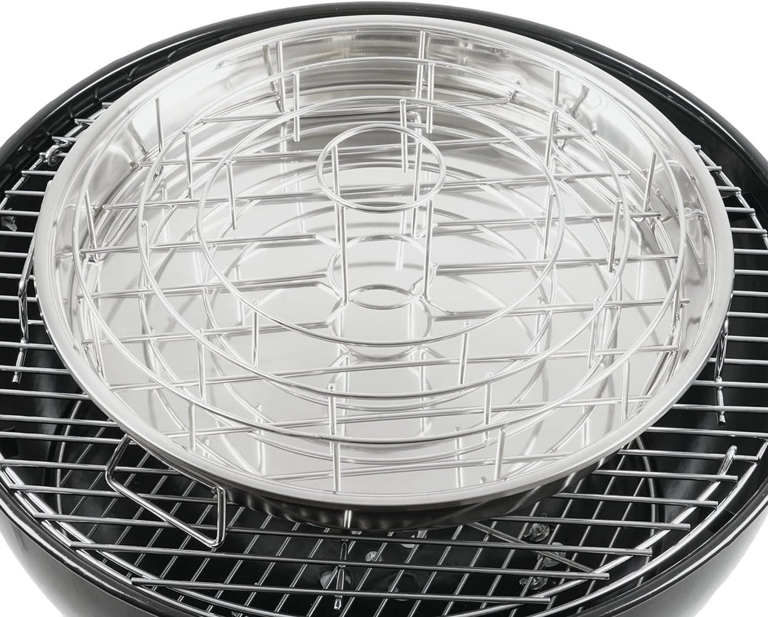 BBQ-Toro Edelstahl 3-In-1 Rippchen und Hähnchenkeulen Halterung mit Auffangschale | Chicken Roaster