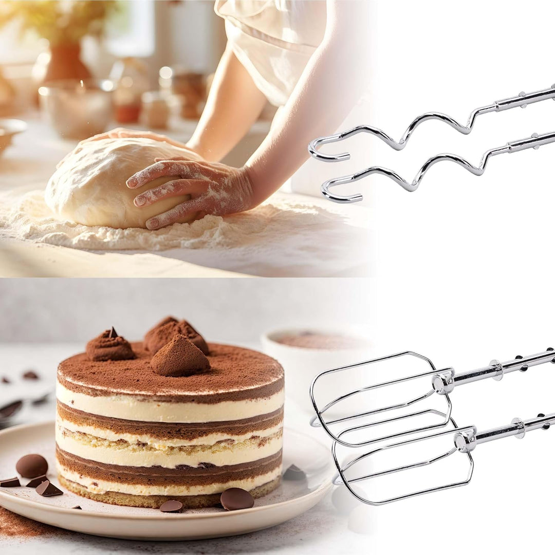 Iskra Handmixer mit Behälter, Mixer Handrührer mit Turbo Funktion und Drehbehälter 300 Watt