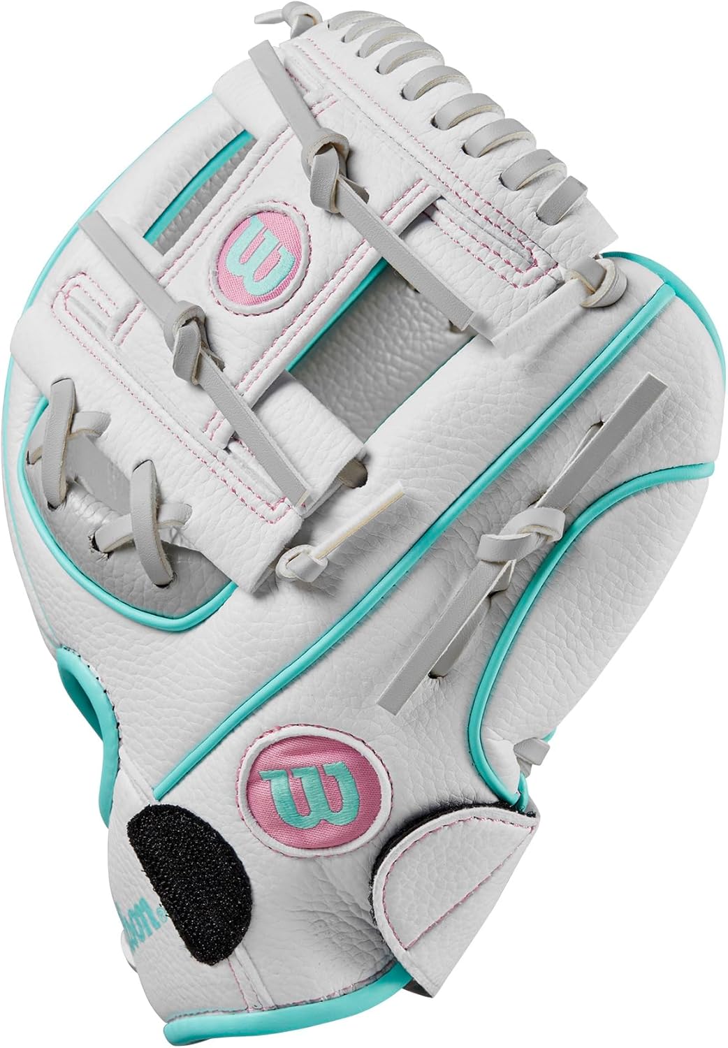 WILSON A200 Silber/Weiss/Blaugrün 10" Rechte Hand Wurf, Silber/Weiss/Blaugrün 10" Rechte Hand Wurf