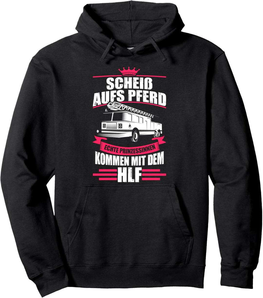 Feuerwehrfrau Prinzessin Feuerwehrauto HLF Geschenk Pullover Hoodie