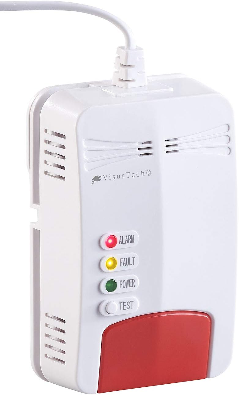 VisorTech Gasmelder Erdgas WLAN: Smarter Multi-Gasmelder für haushaltsübliche Gase, WLAN & App, 85 d