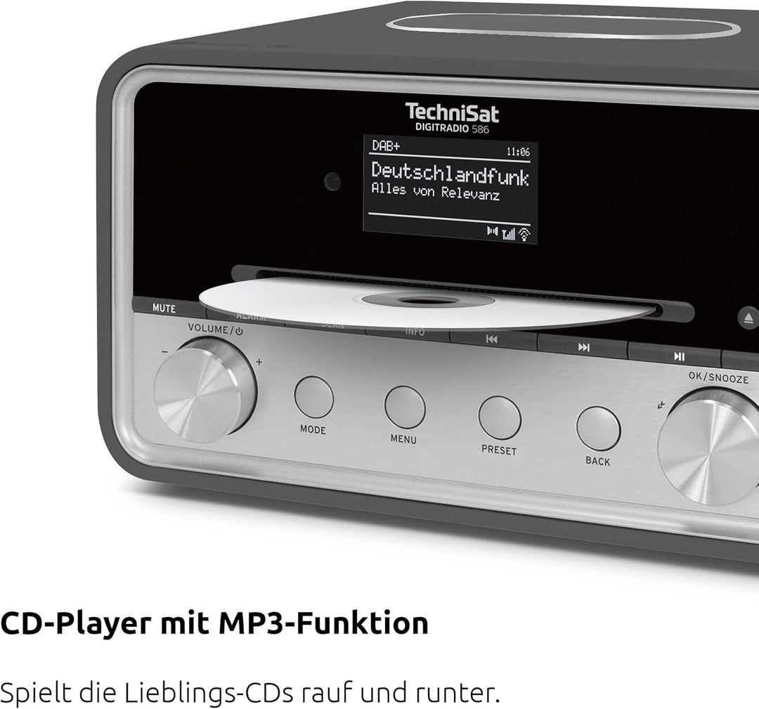 TechniSat DIGITRADIO 586 – DAB+ Hybridradio (Internetradio, UKW, Bluetooth, Spotify, Wireless Chargi
