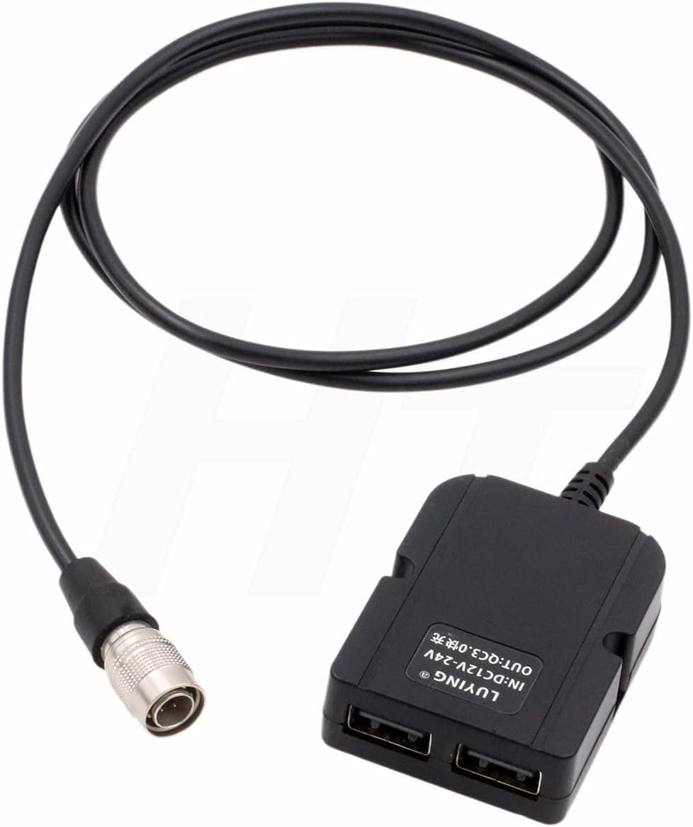 HangTon Hirose 4-Pin auf Dual USB QC3.0 12V Power Converter Splitter Kabel für Hawk-Woods Power Adap
